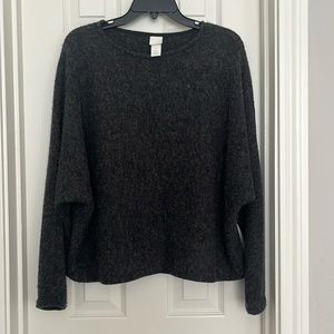 Fuzzy Textured Long Sleeve Sweater (large)